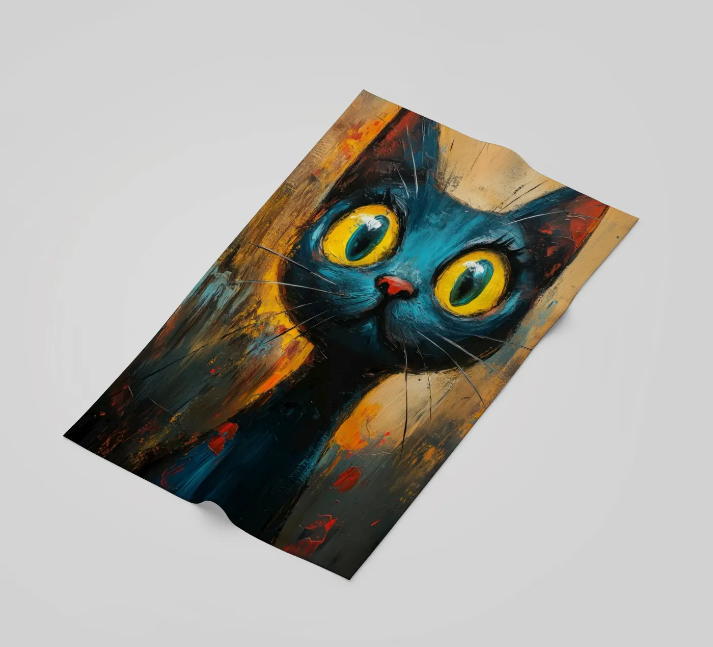 Kat strandhanddoek van Art Unleashed