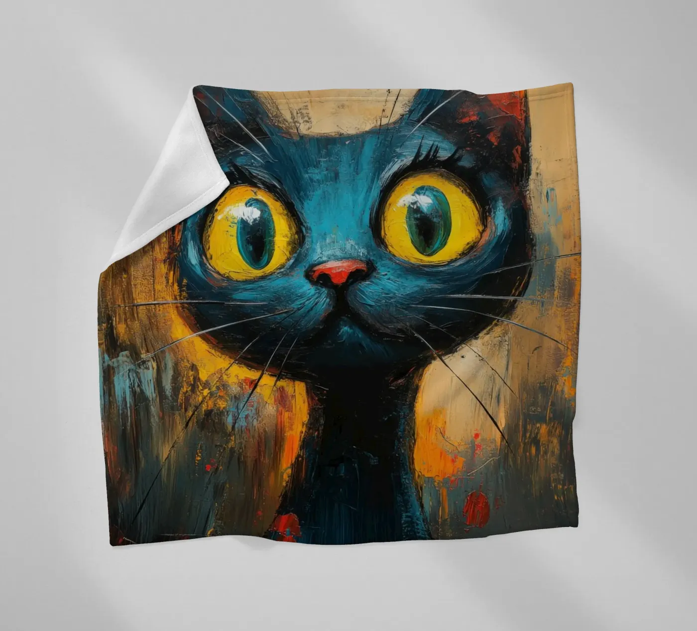 Kat fleecedeken van Art Unleashed