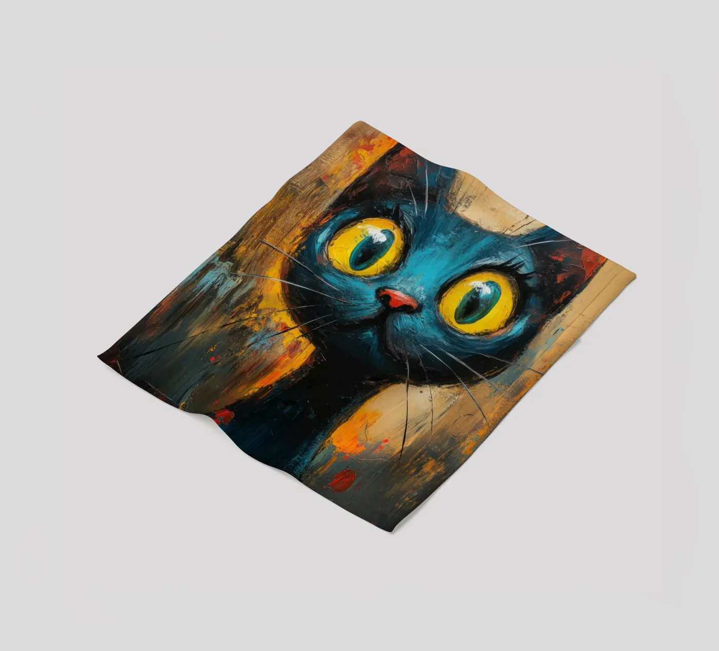 Kat fleecedeken van Art Unleashed