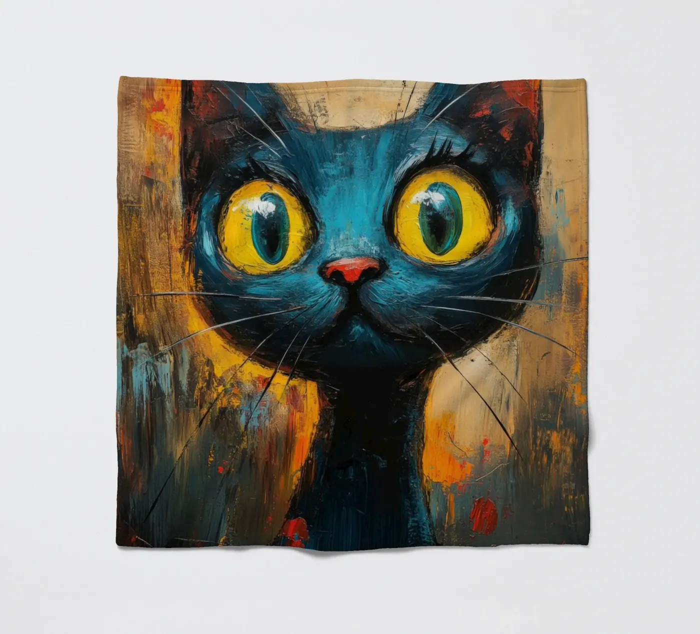 Kat fleecedeken van Art Unleashed