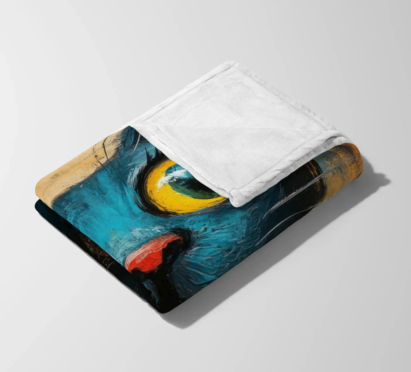 Kat fleecedeken van Art Unleashed