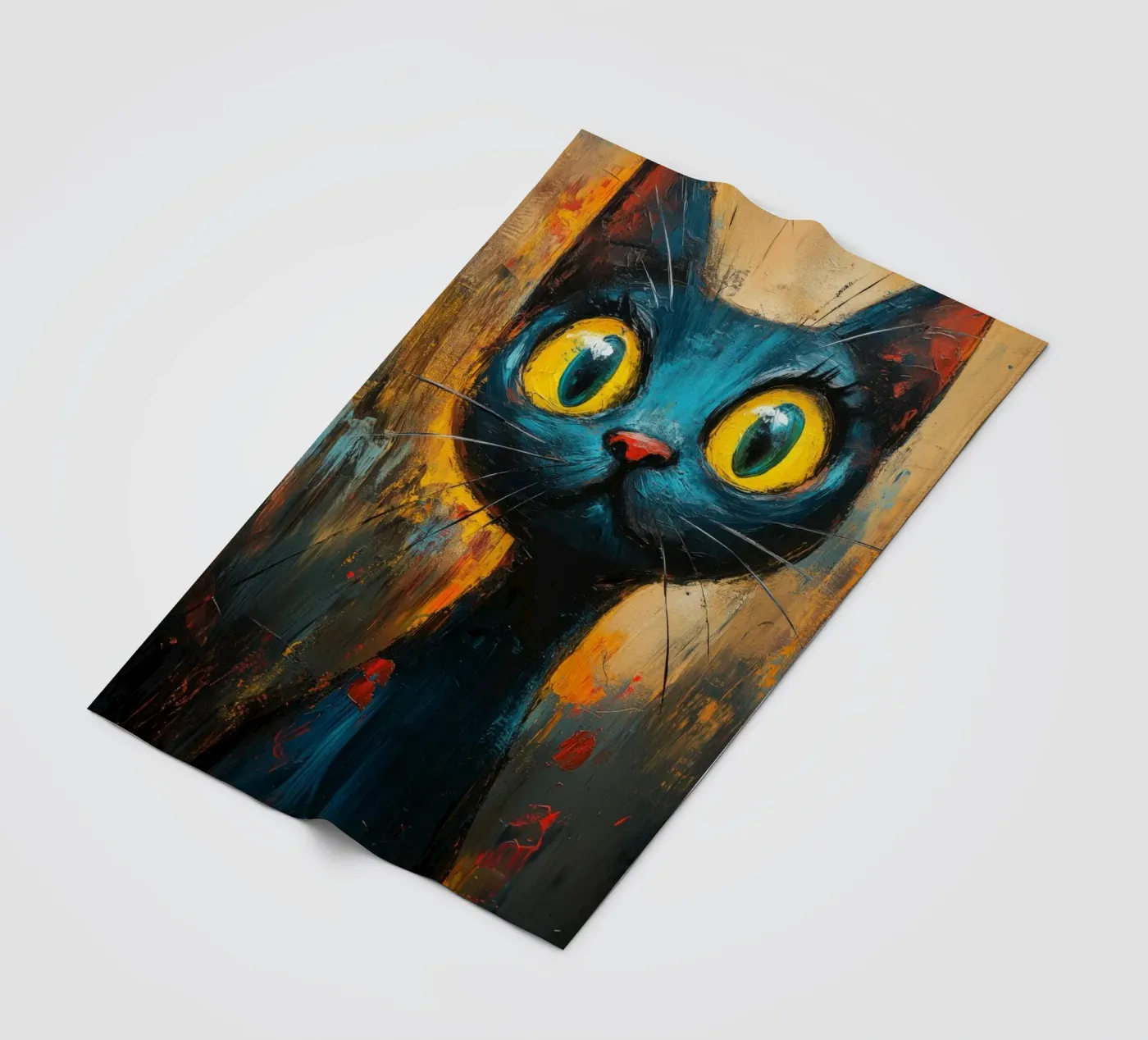 Kat fleecedeken van Art Unleashed