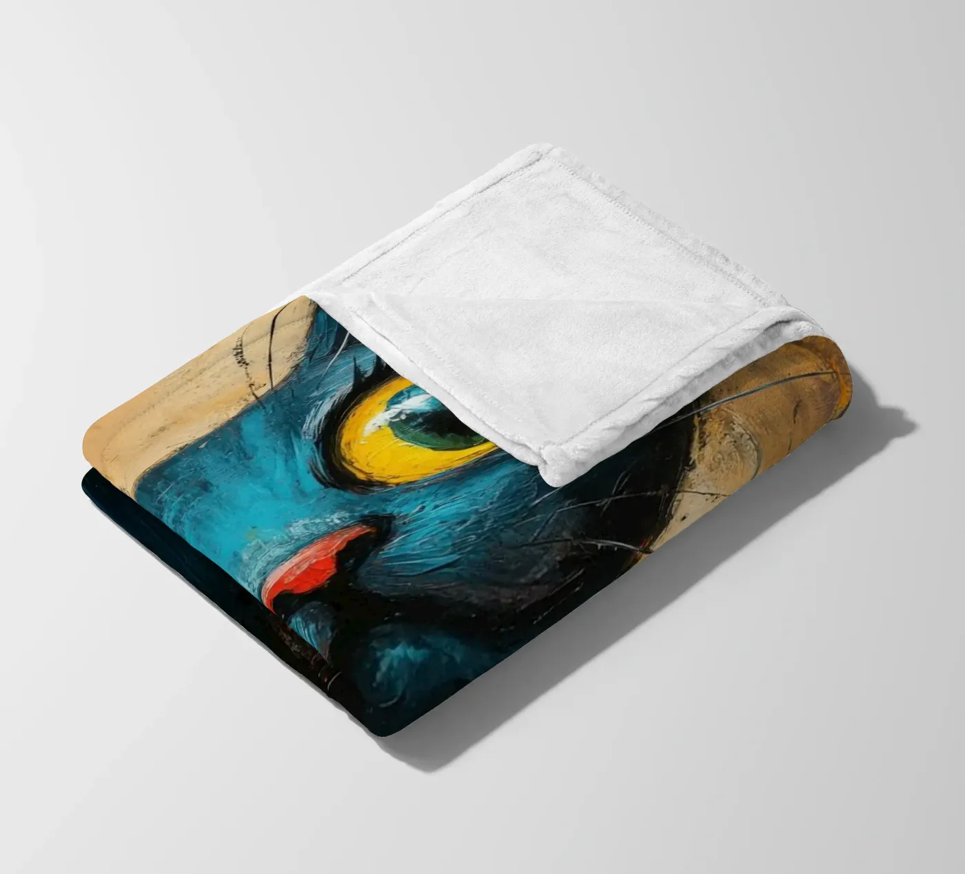 Kat fleecedeken van Art Unleashed