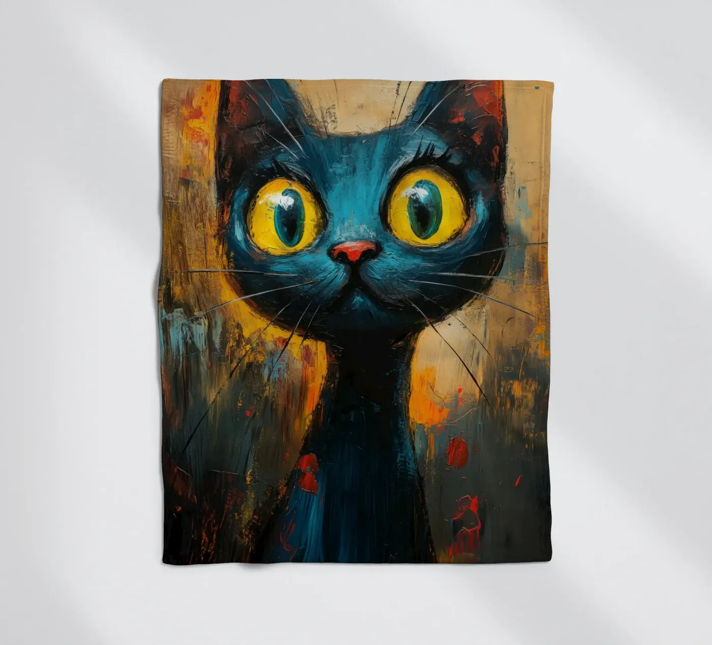 Kat fleecedeken van Art Unleashed