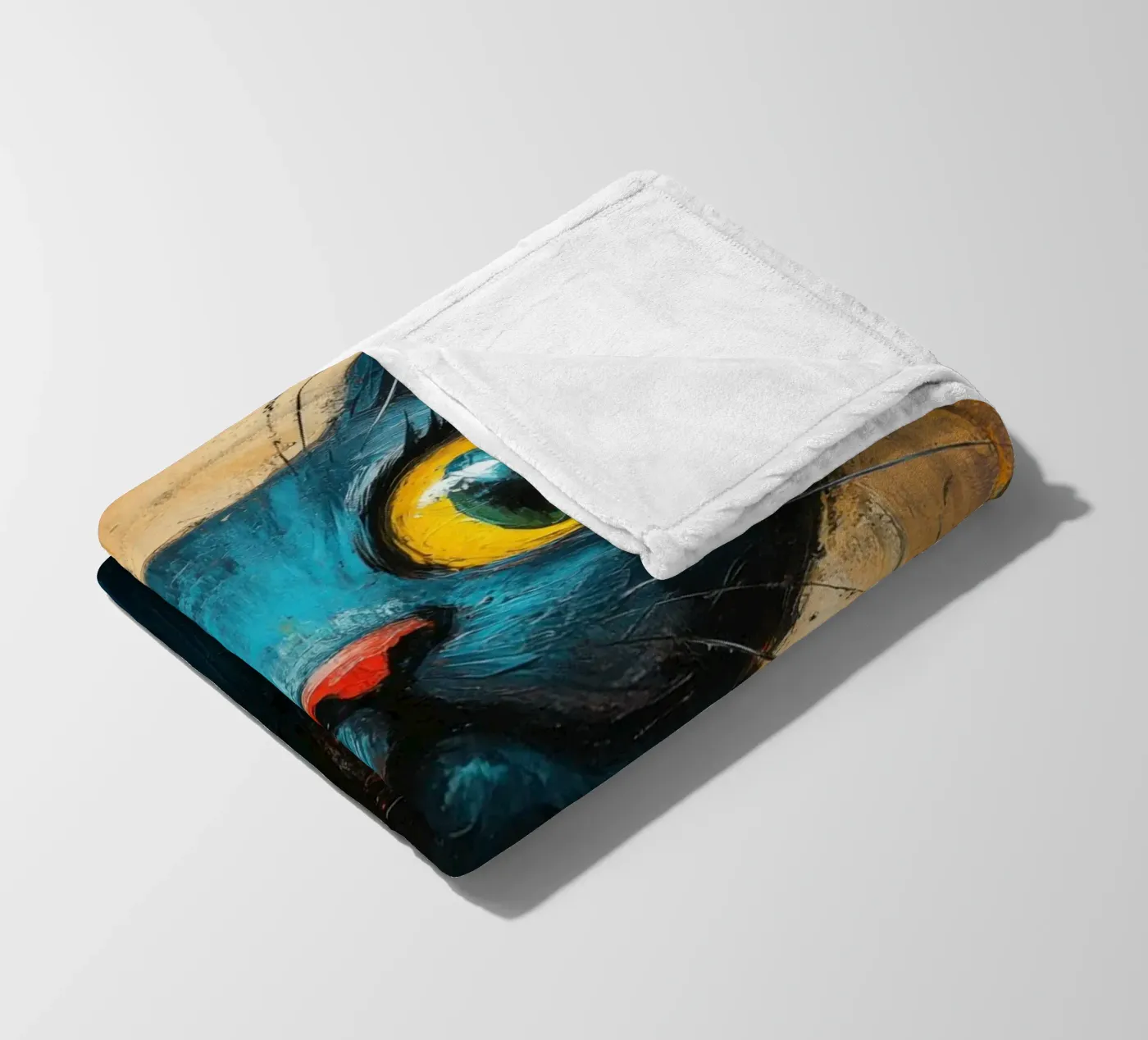 Kat fleecedeken van Art Unleashed