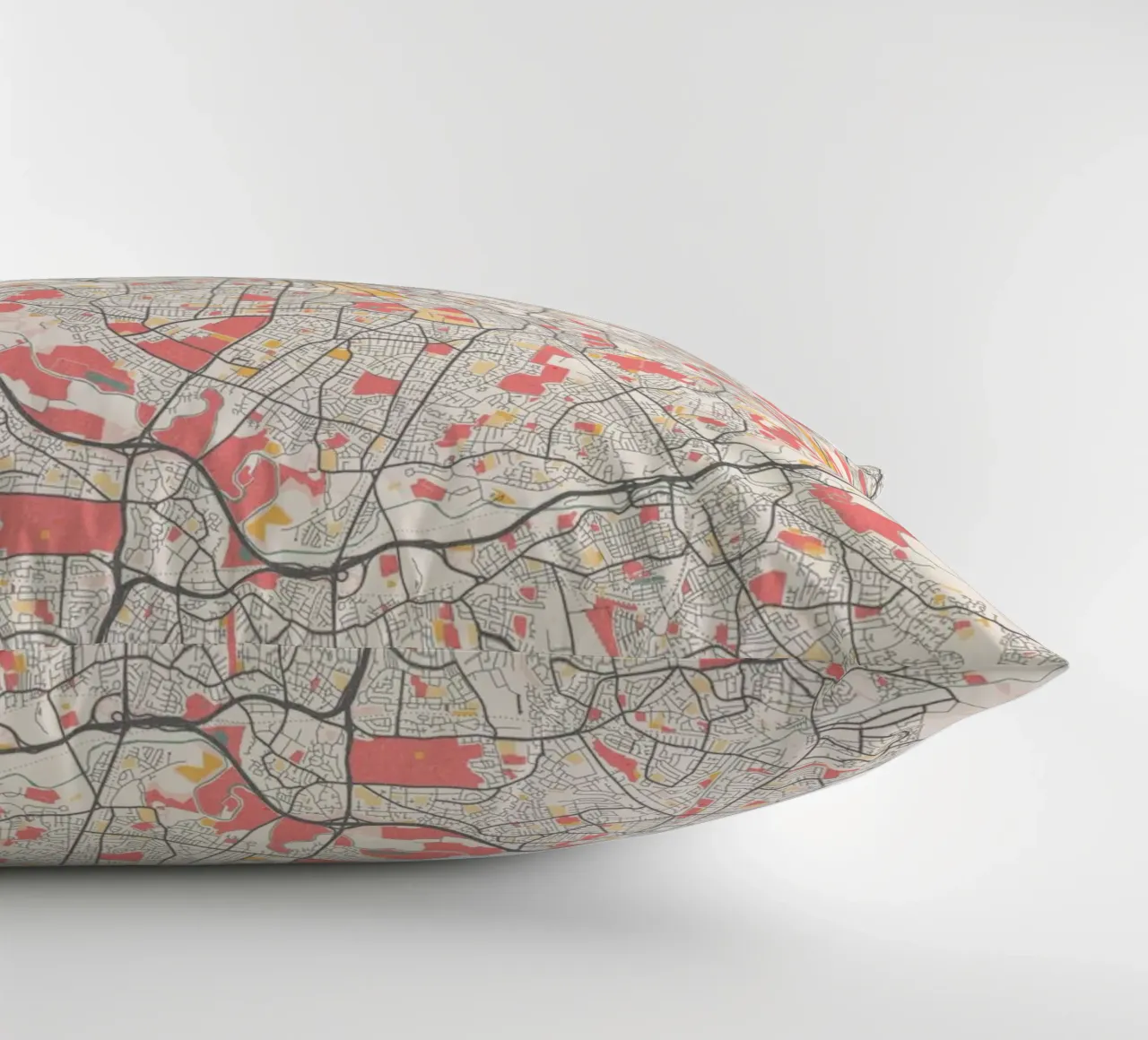 Manchester a fuoco - Elegante mappa della città in un design d'autore cuscino da MOOODZART