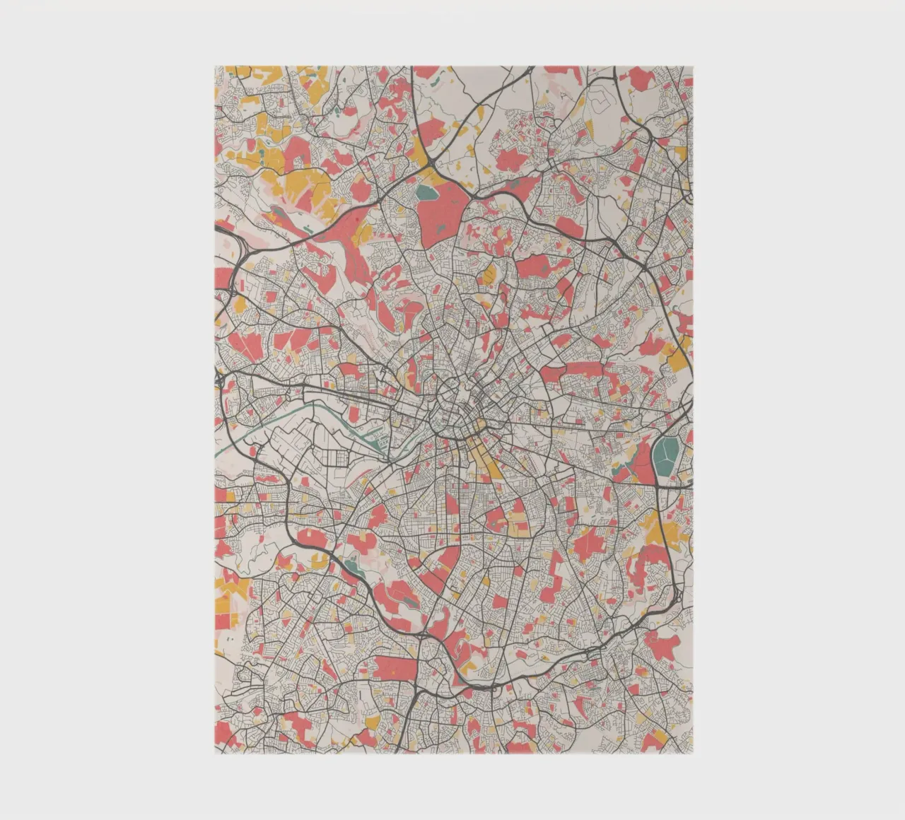 Manchester in focus - Stylish city map in fine art design notebook by MOOODZART