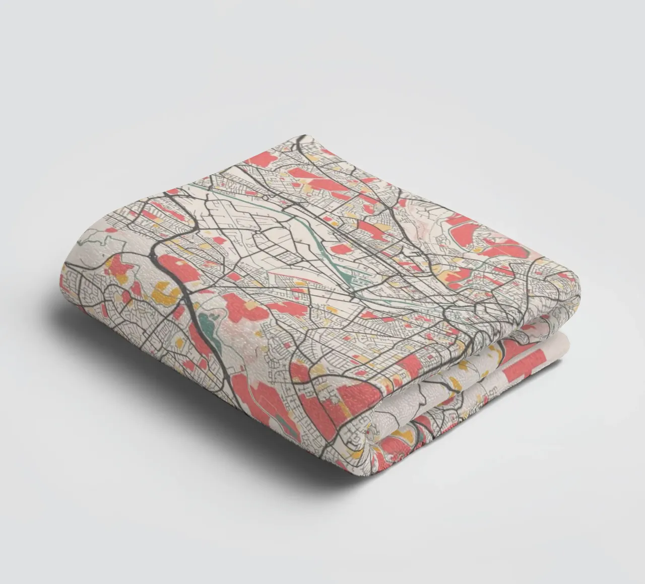 Manchester a fuoco - Elegante mappa della città in un design d'autore asciugamano da bagno da MOOODZART