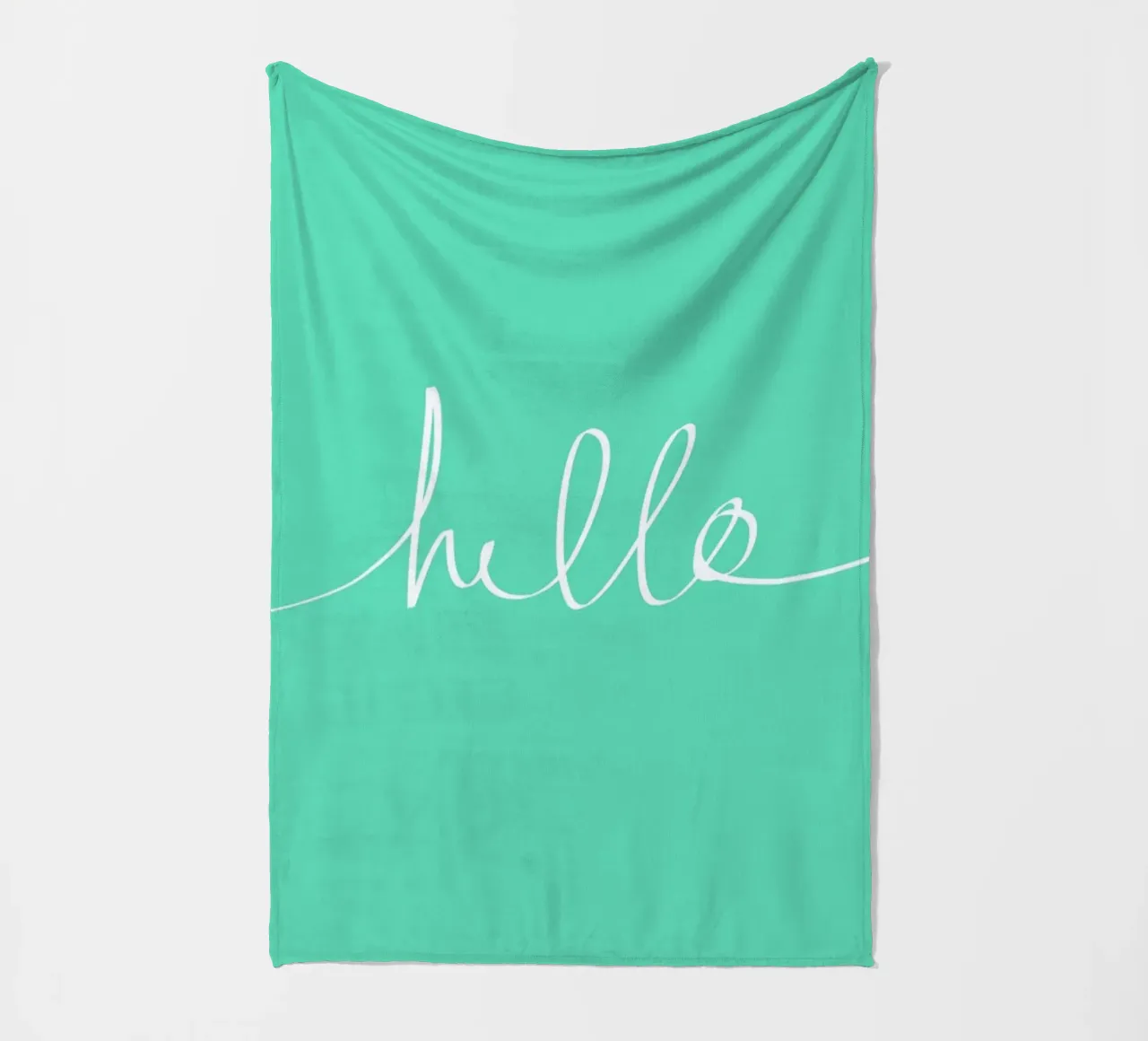 Hello Mint Fleecedecke von Leah Flores