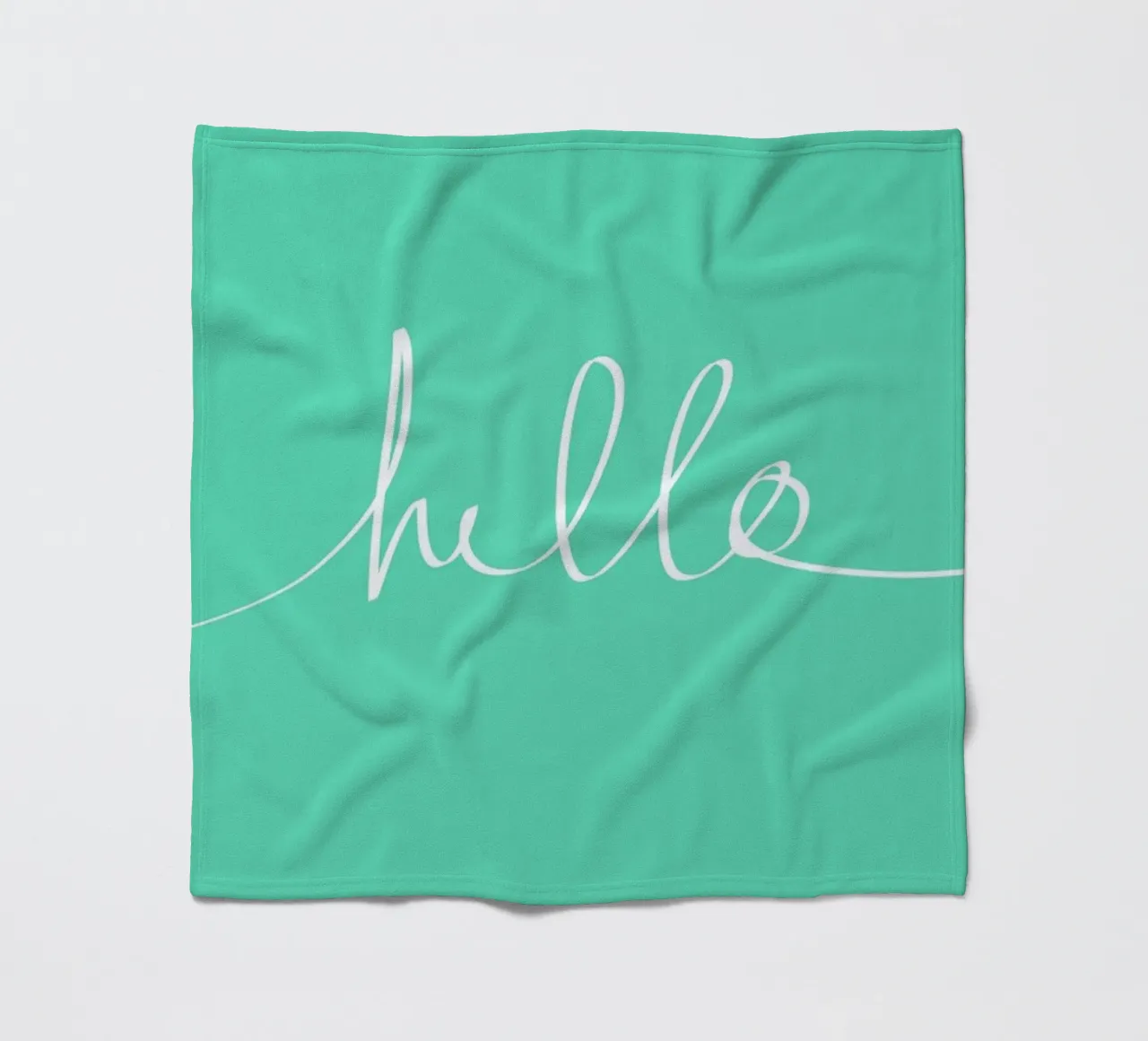 Hello Mint Fleecedecke von Leah Flores