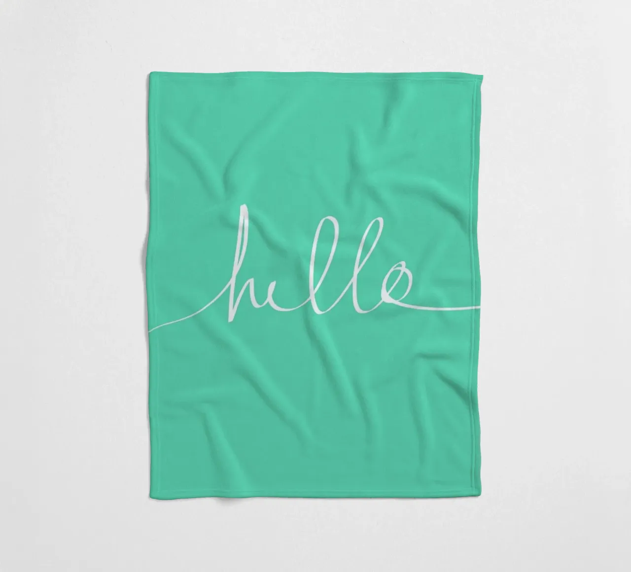 Hello Mint Fleecedecke von Leah Flores