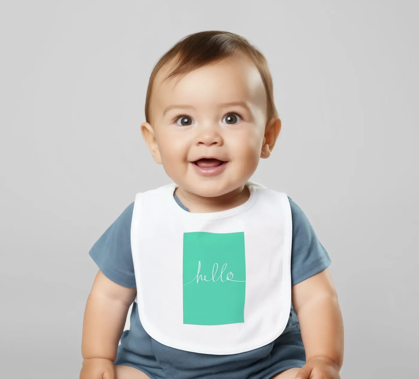 Hello Mint baby slabbetje van Leah Flores