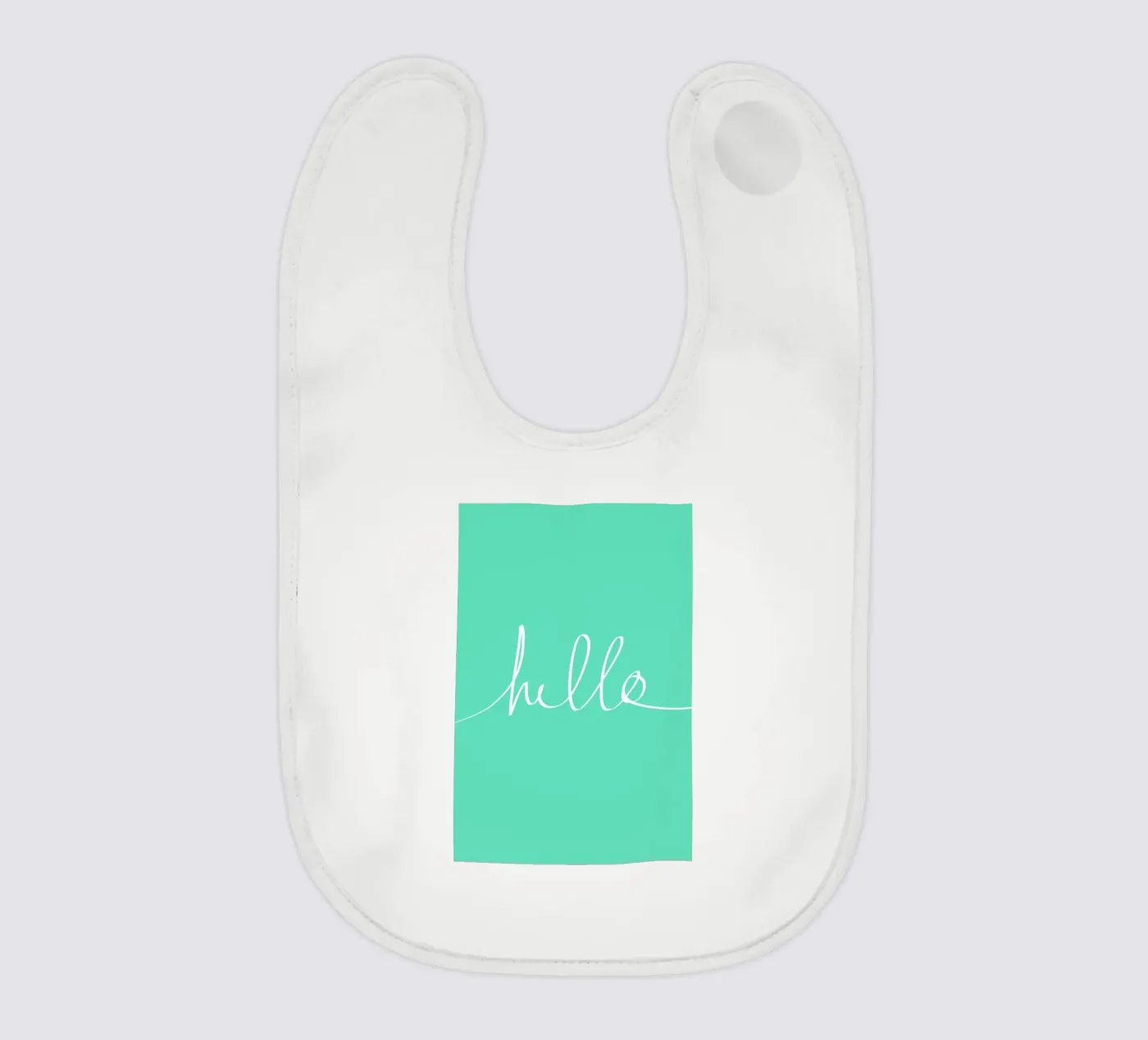 Hello Mint baby slabbetje van Leah Flores