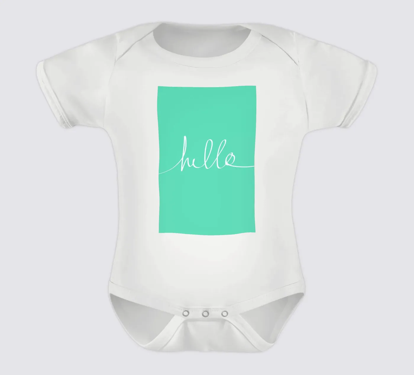 Hello Mint Kurzarm Babybody von Leah Flores