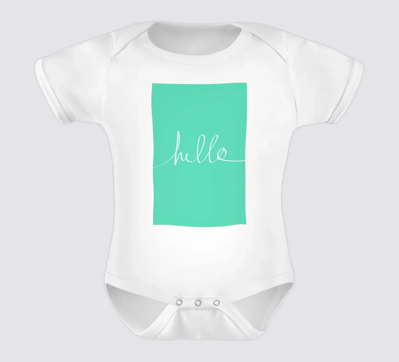 Hello Mint Kurzarm Babybody von Leah Flores