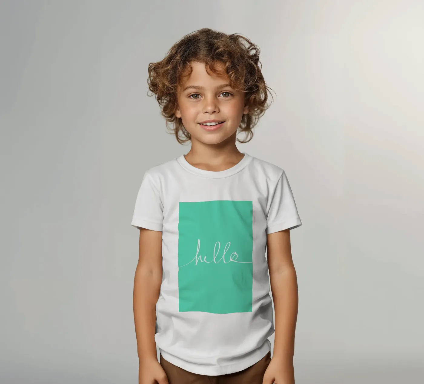 Hello Mint kinder t-shirt van Leah Flores