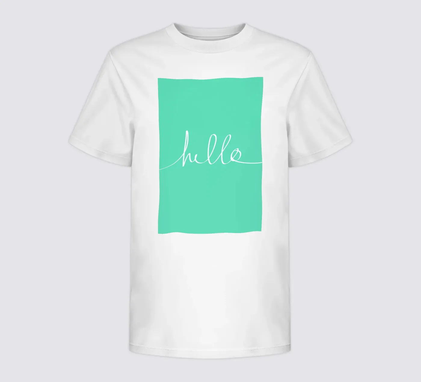 Hello Mint kids t-shirt by Leah Flores