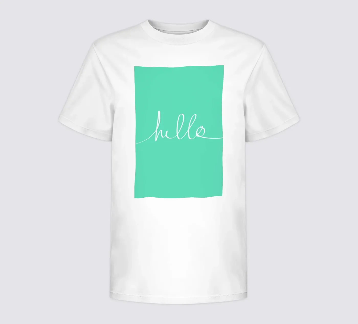 Hello Mint kids t-shirt by Leah Flores