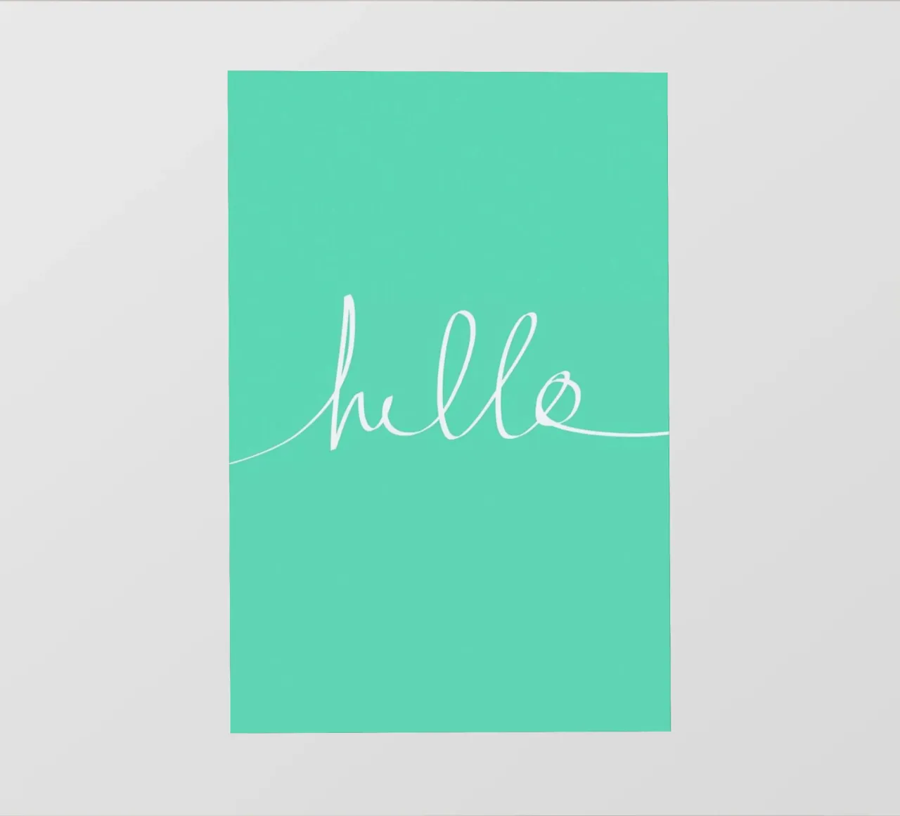 Hello Mint telo in pvc da Leah Flores