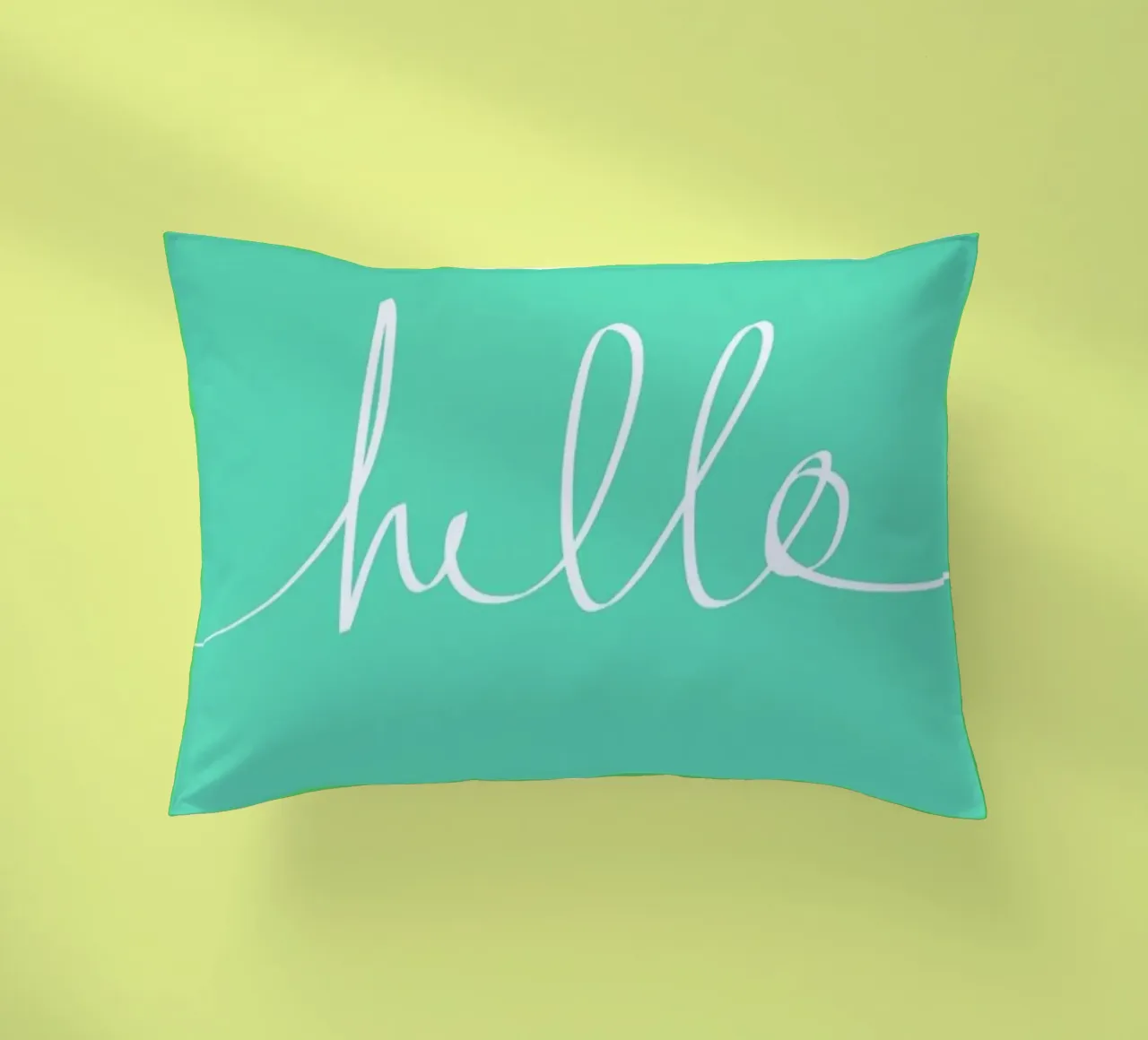 Hello Mint cuscino da Leah Flores