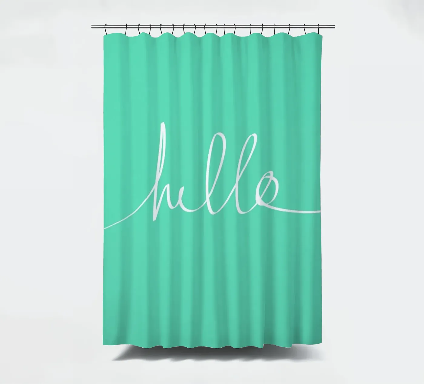 Hello Mint Duschvorhang von Leah Flores
