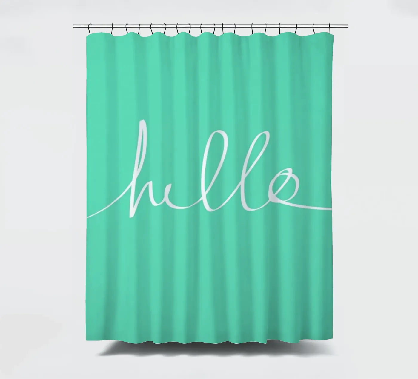 Hello Mint Duschvorhang von Leah Flores