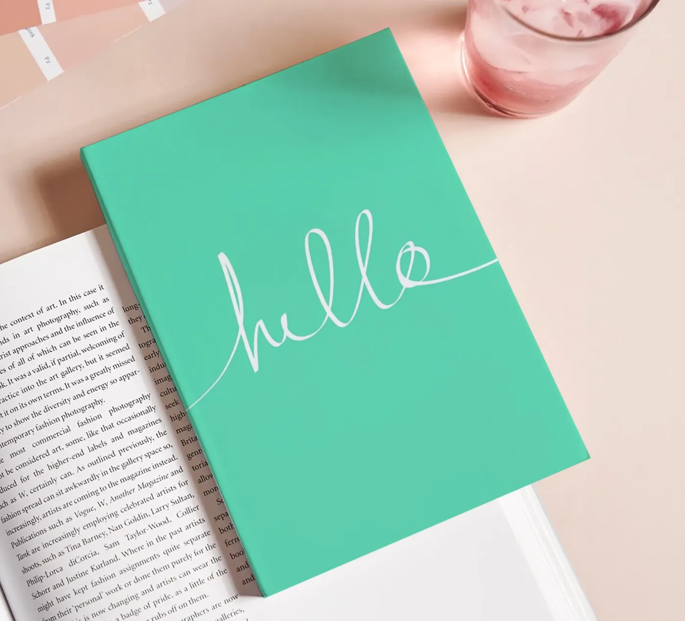 Hello Mint notebook by Leah Flores