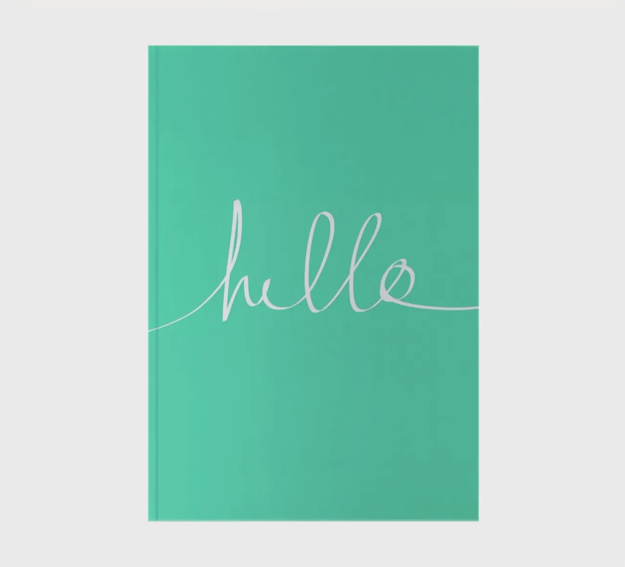 Hello Mint notebook by Leah Flores