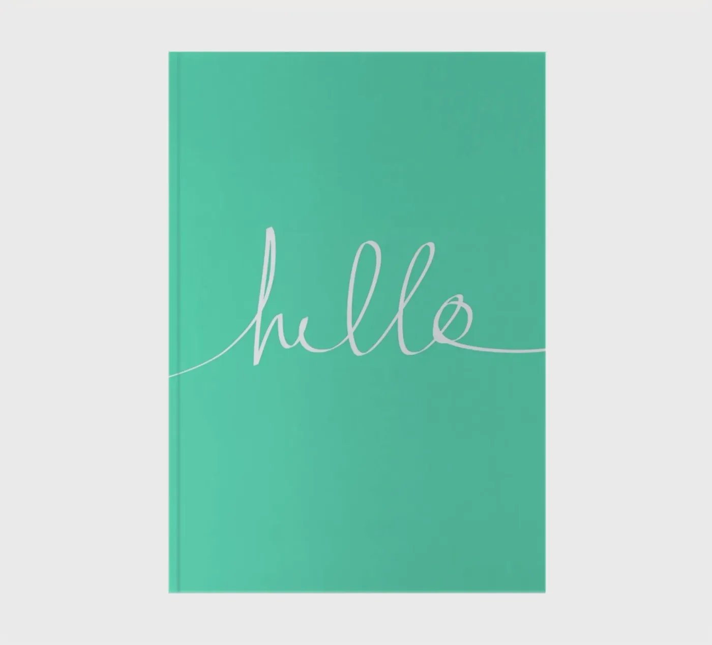Hello Mint notebook by Leah Flores