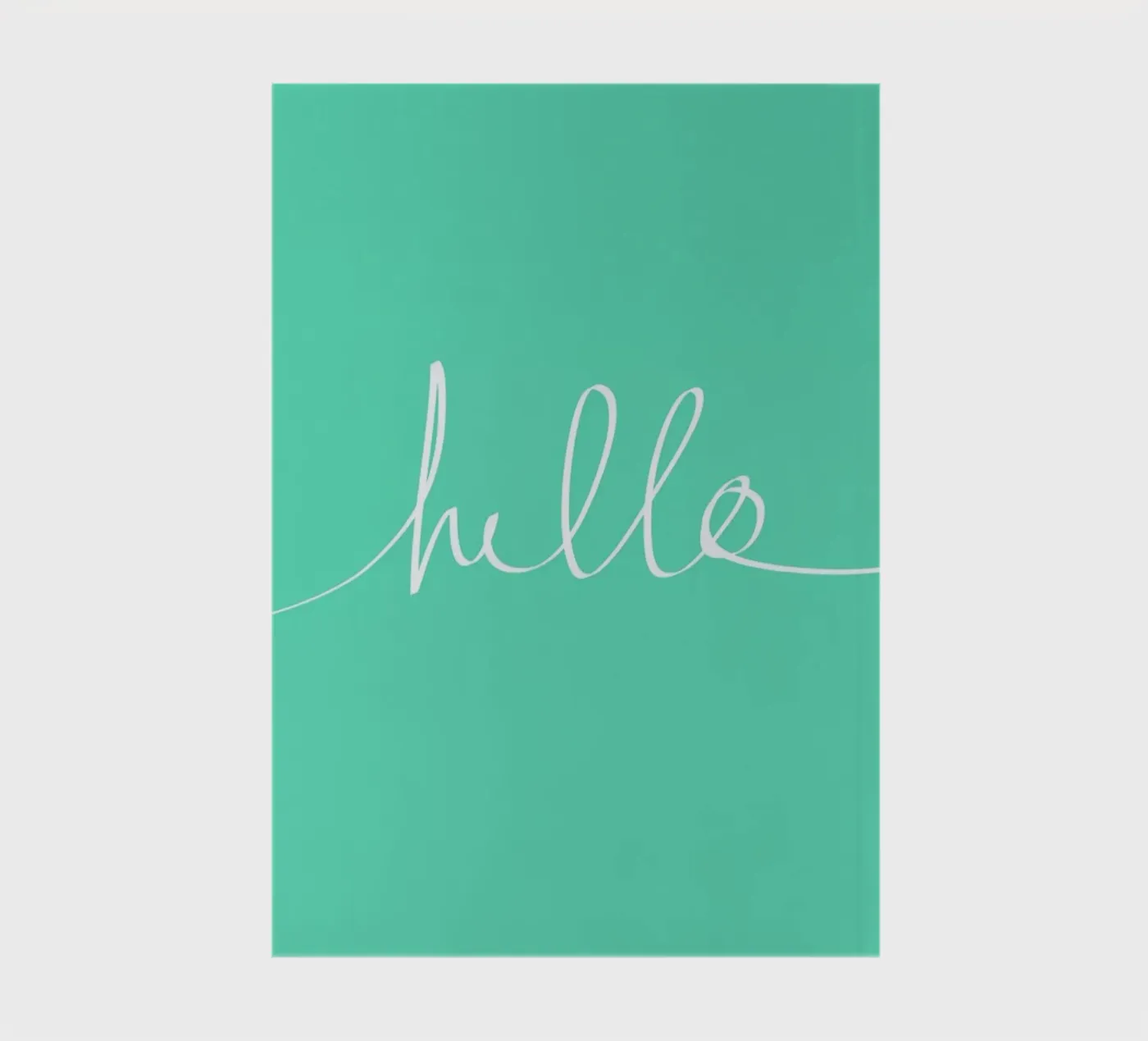 Hello Mint notebook by Leah Flores