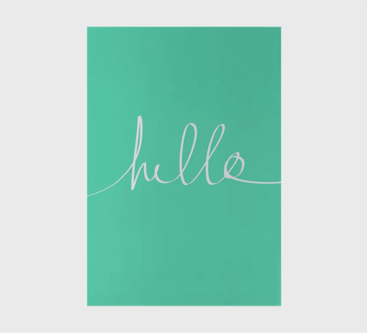 Hello Mint notebook by Leah Flores