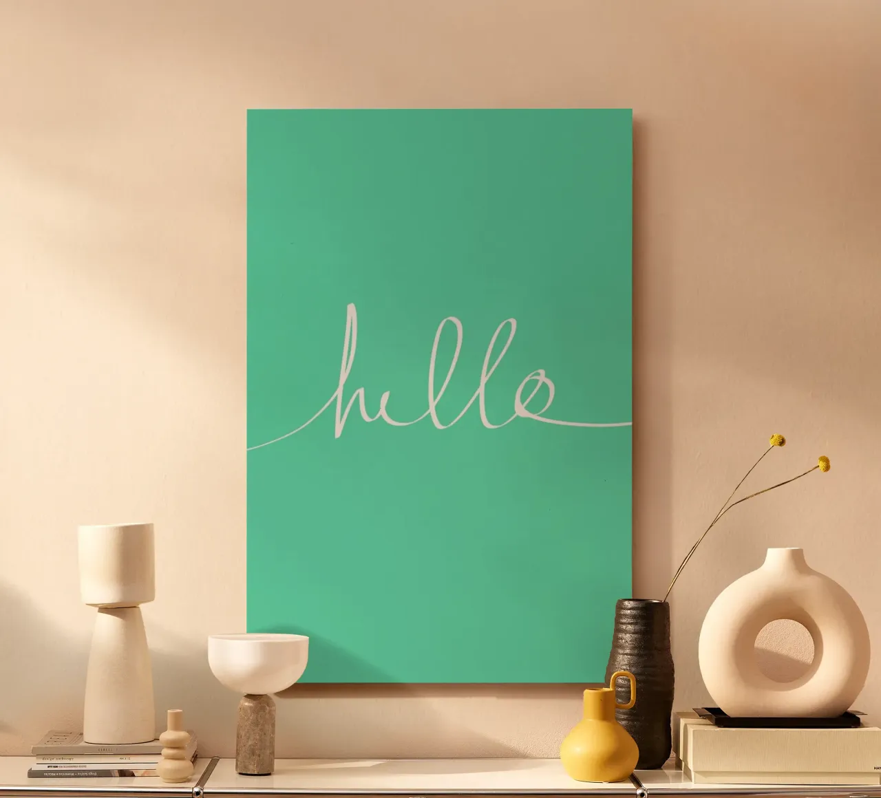 Hello Mint alluminio dibond da Leah Flores