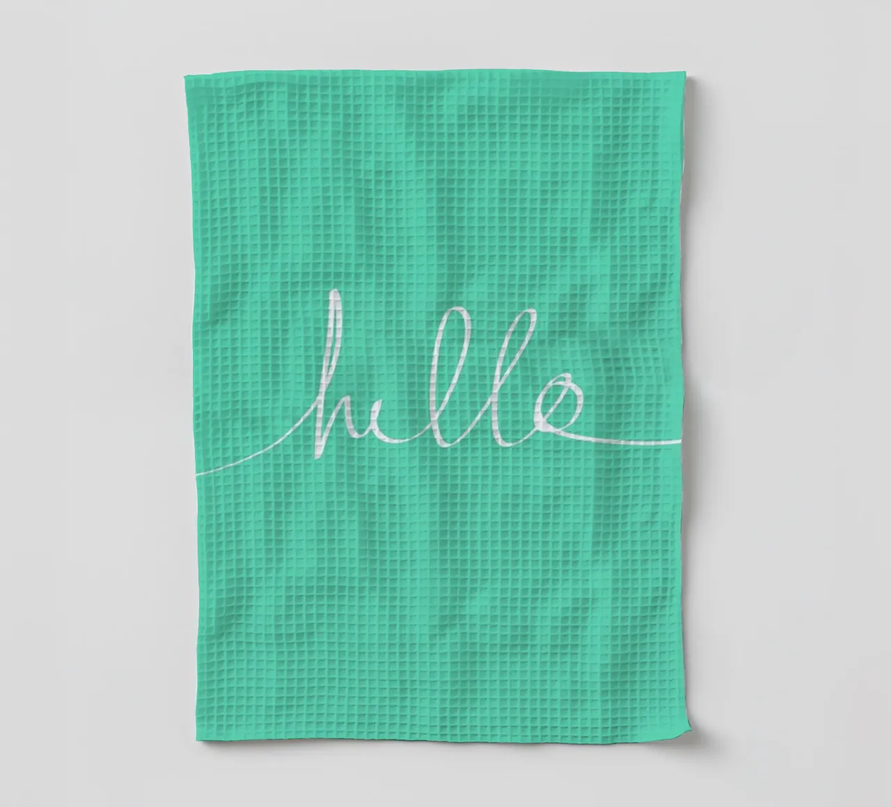 Hello Mint Geschirrtuch von Leah Flores