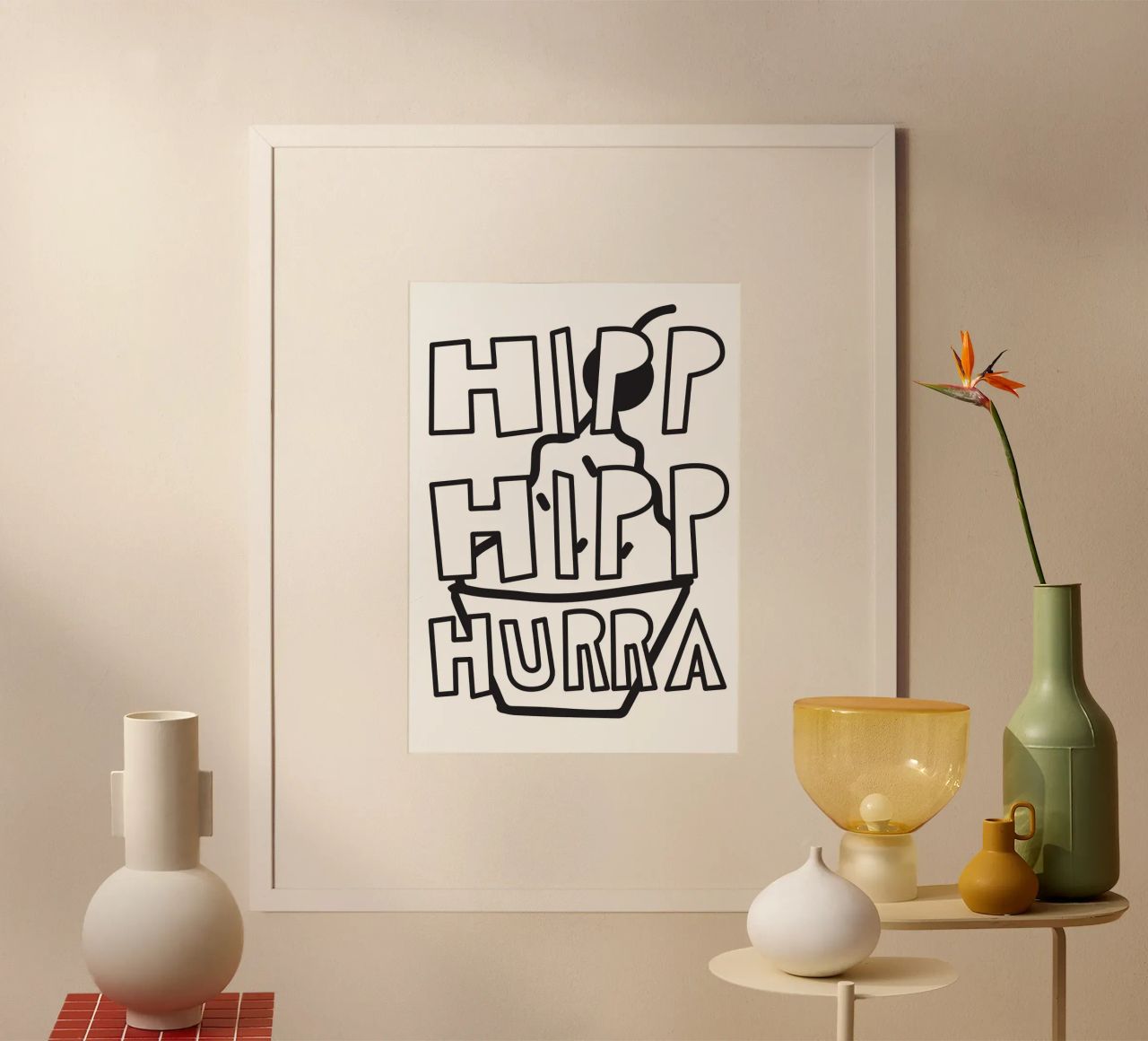 Hipp Hipp Hurra Poster von Constanze Art Direction