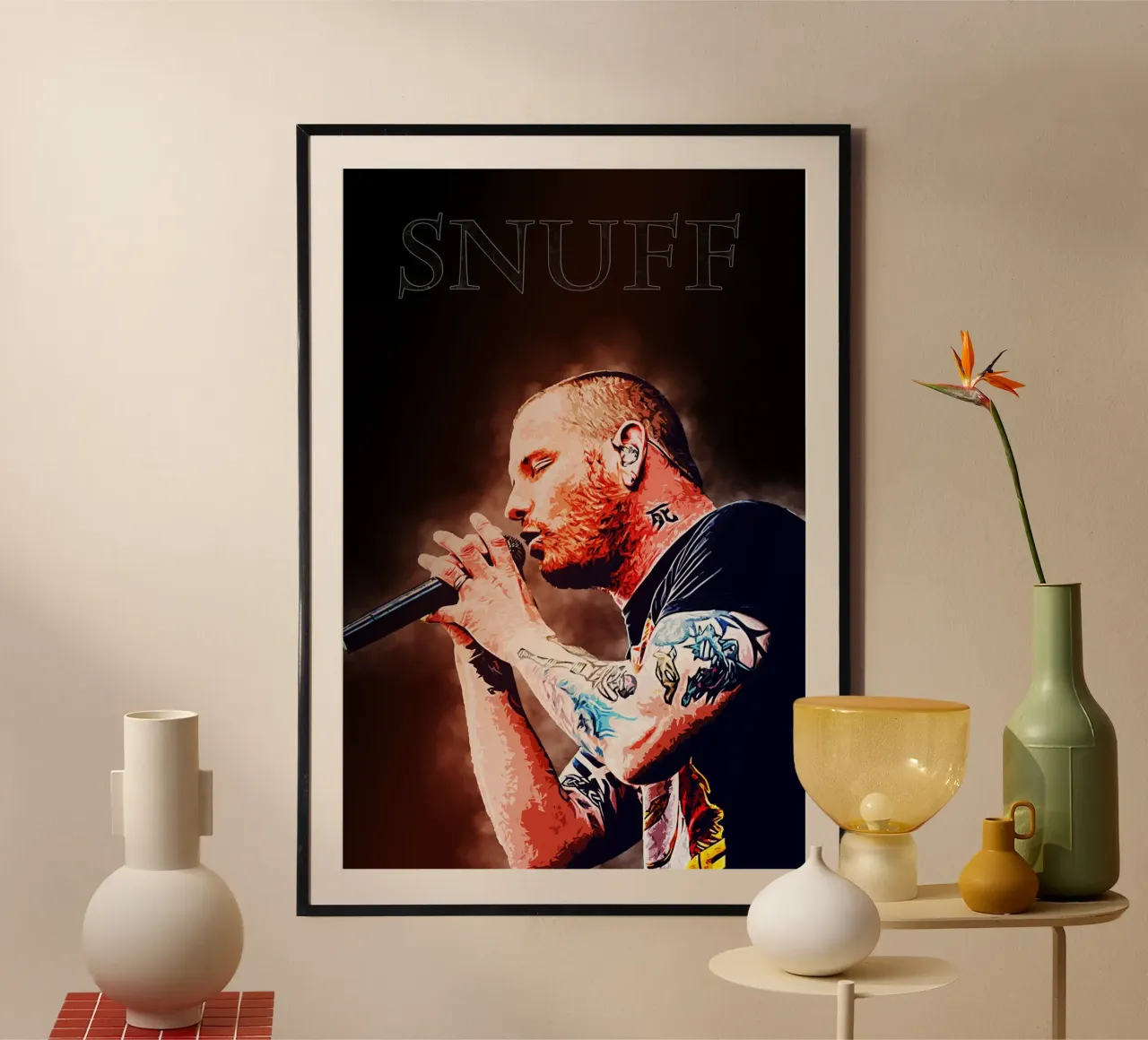 Arte di Corey poster con telaio in plastica da neonartroom
