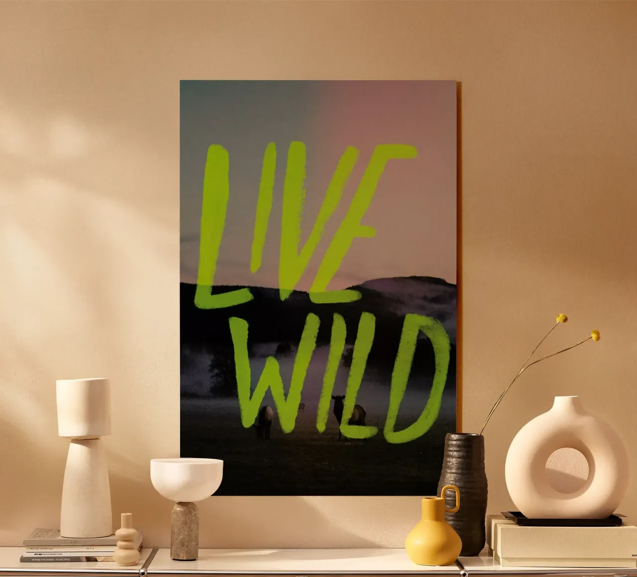 Live Wild plexiglass da Leah Flores
