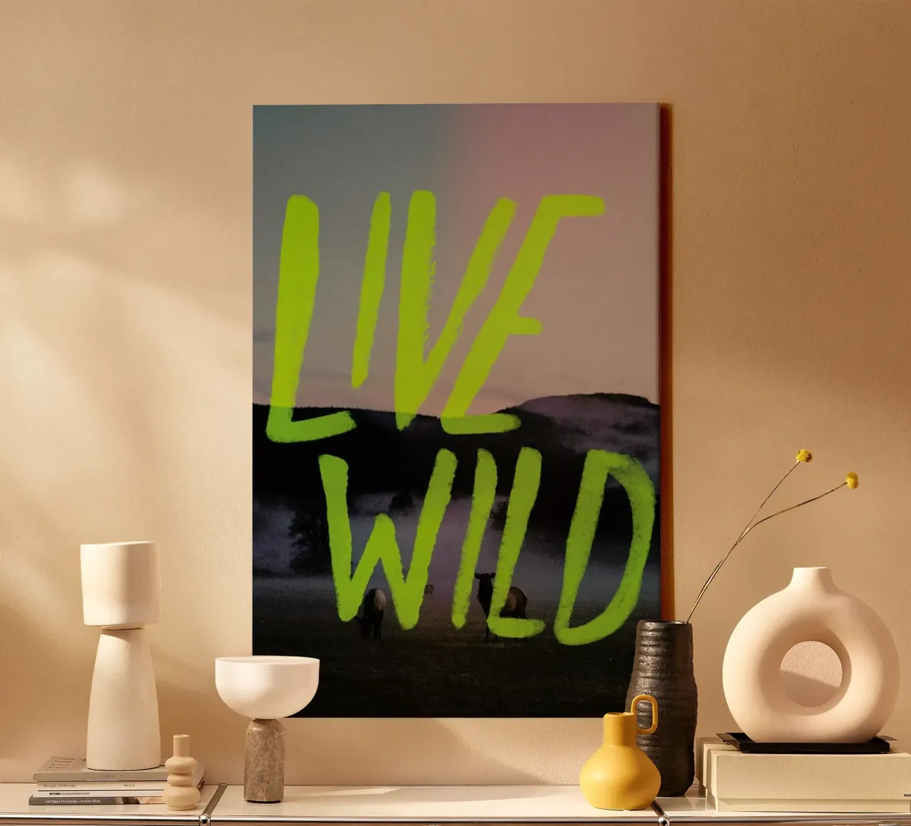 Live Wild tela con Cornice a cassetta da Leah Flores