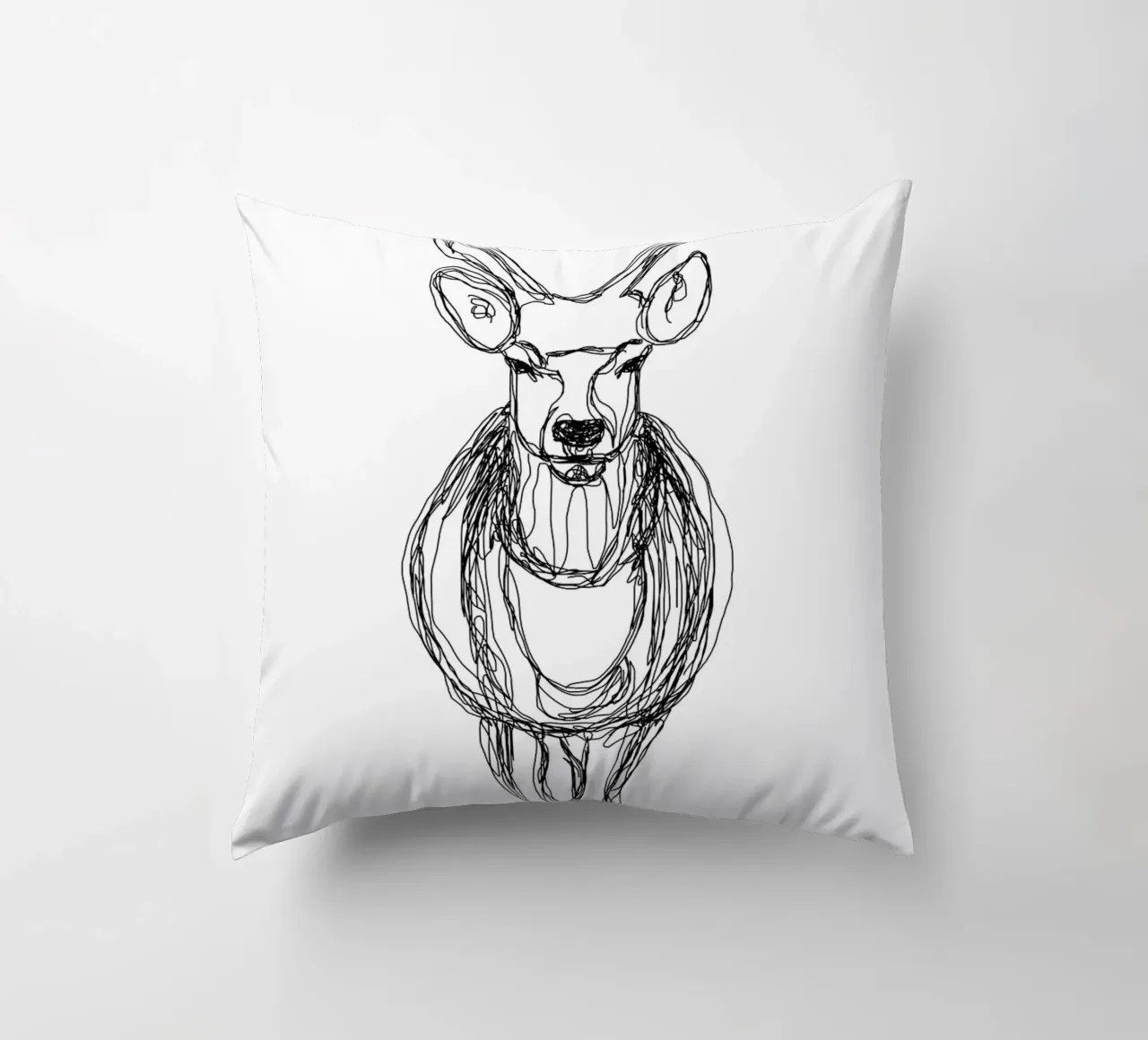 One line deer cuscino da BAINAI