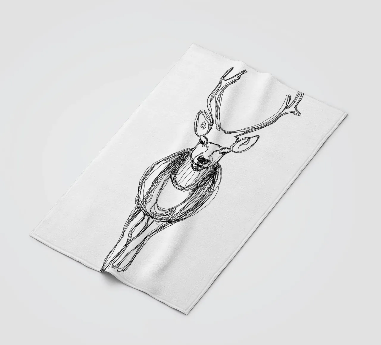 One line deer coperta in pile da BAINAI
