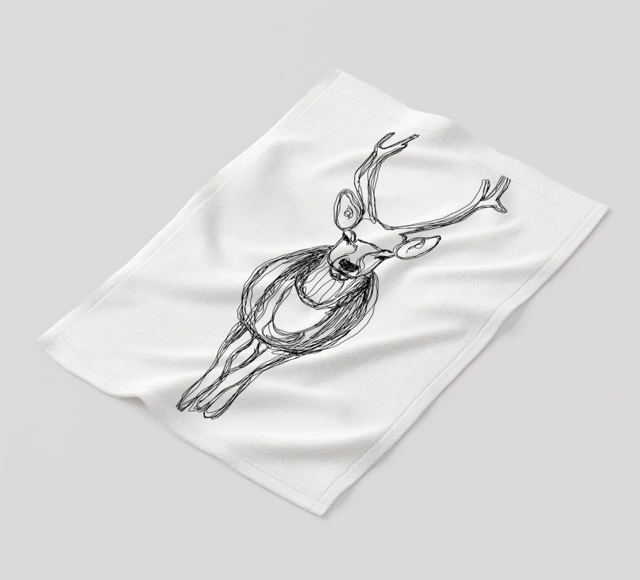 One line deer coperta in pile da BAINAI