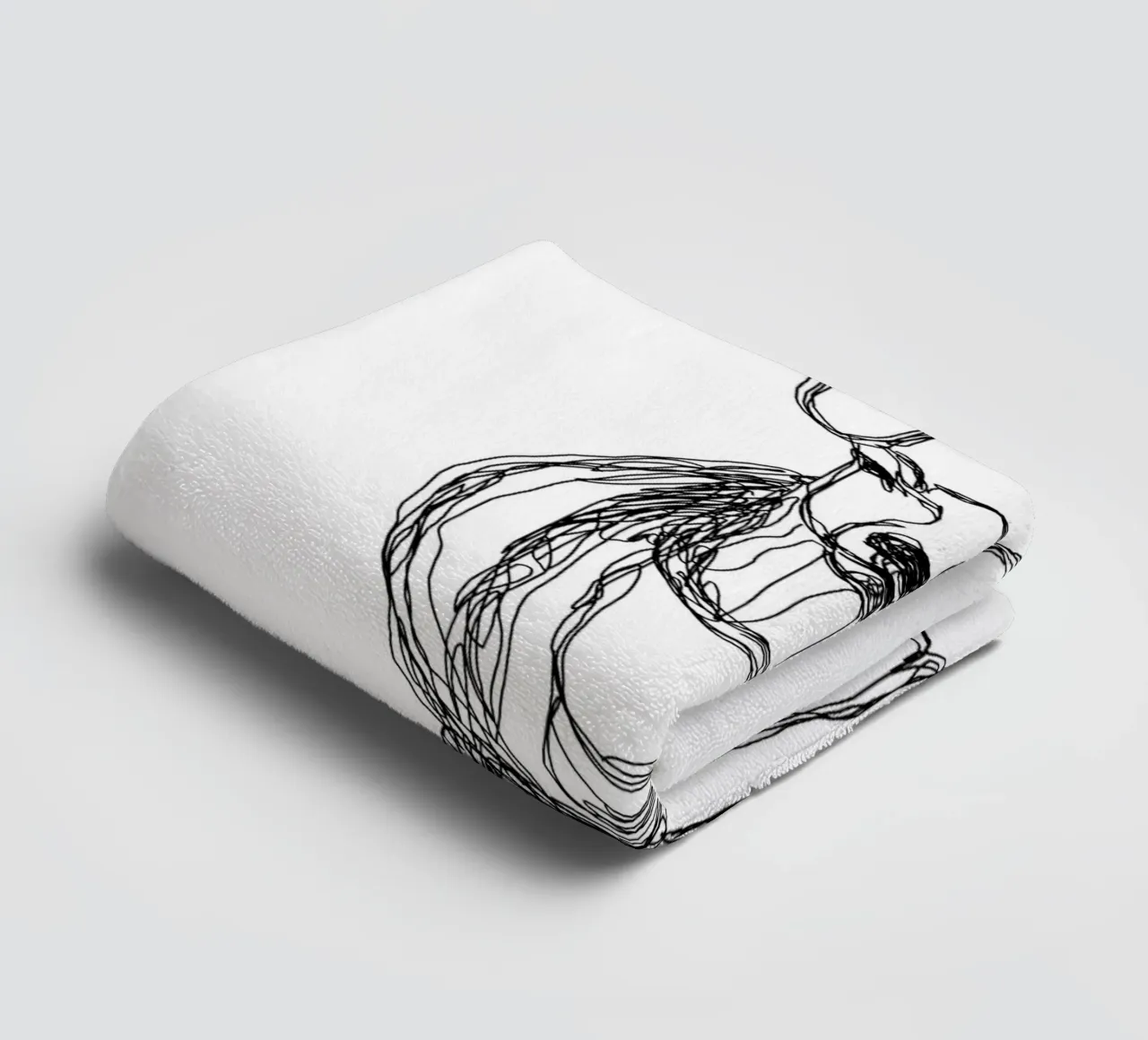 One line deer asciugamano da bagno da BAINAI