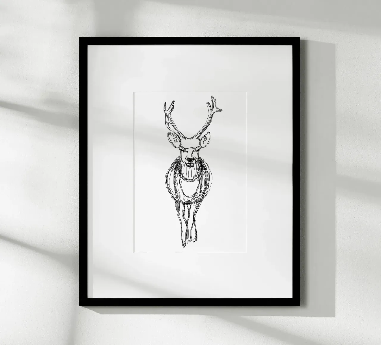 One line deer poster da BAINAI