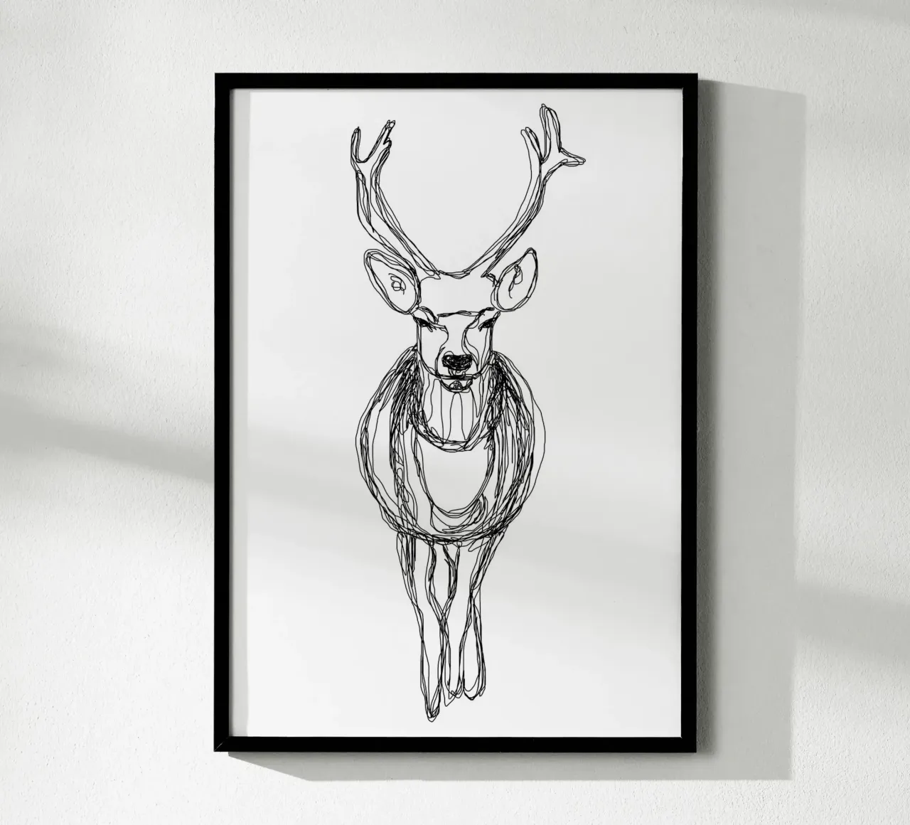 One line deer poster da BAINAI