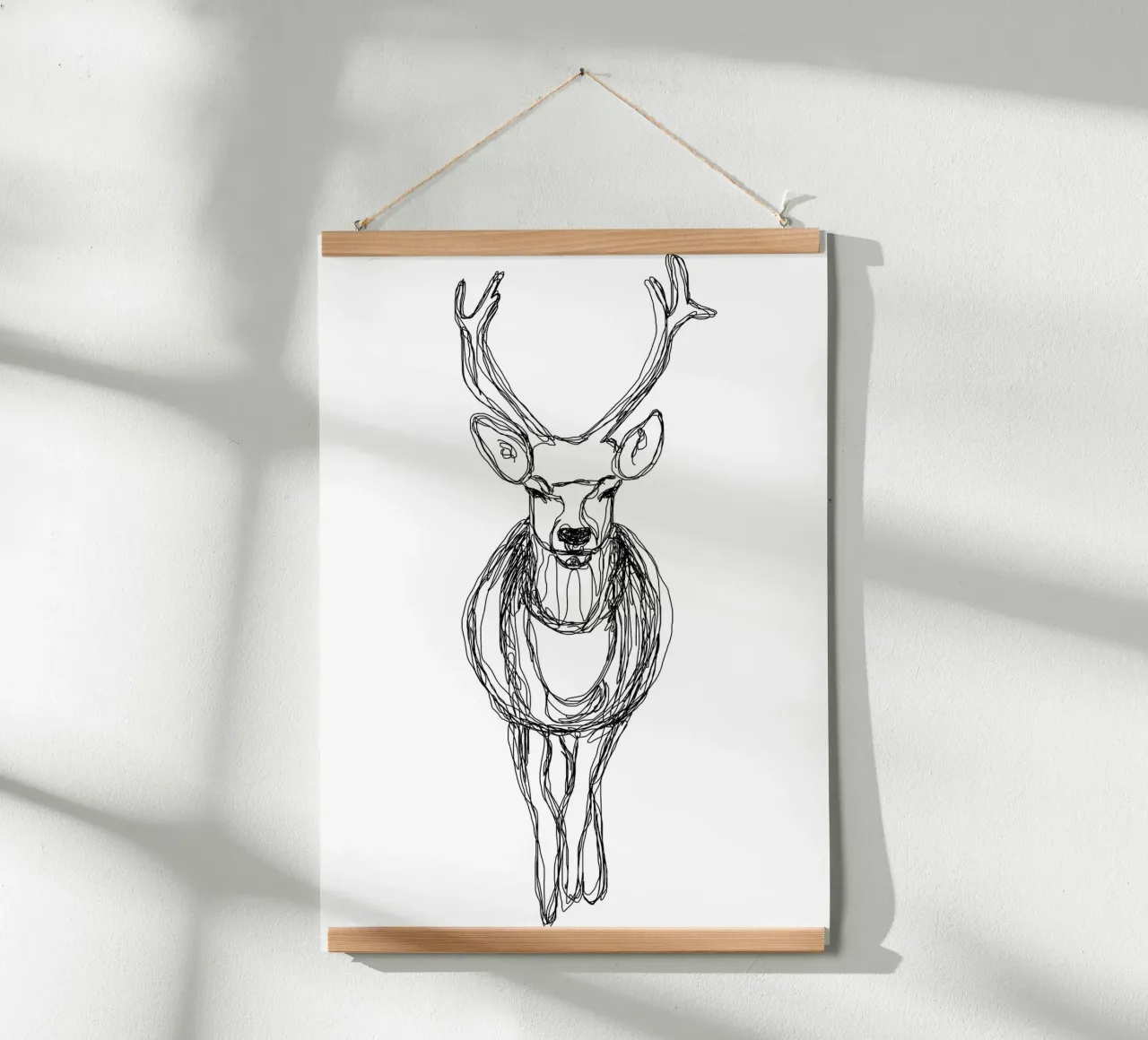 One line deer carta hahnemühle da BAINAI