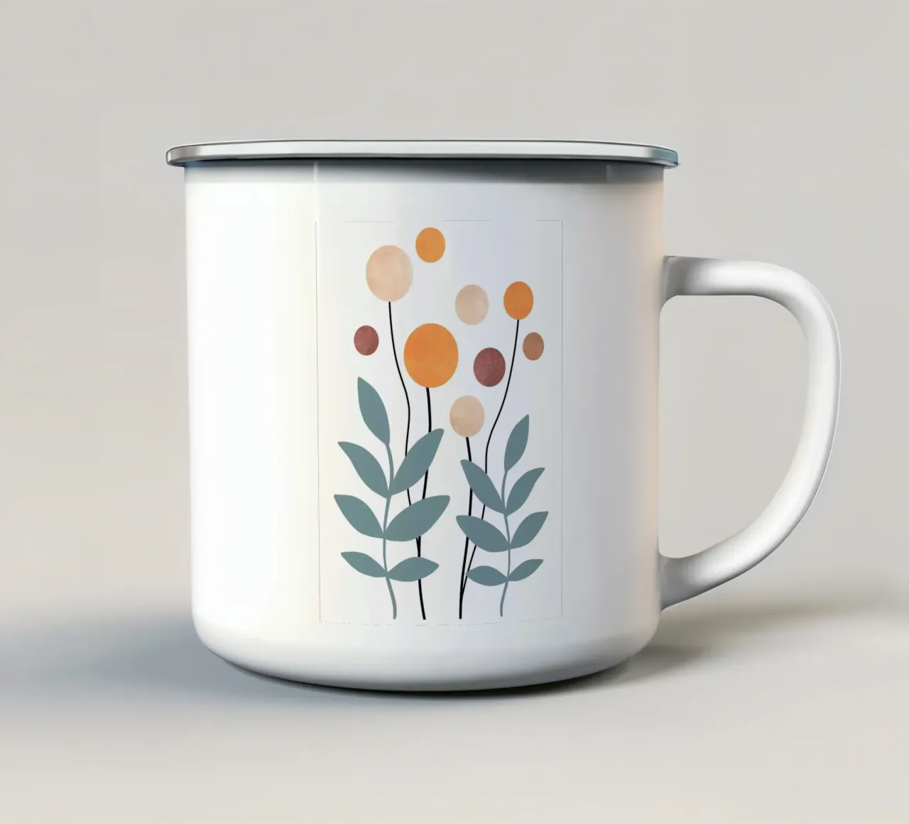 Blossom mid century tazza in smalto da BAINAI