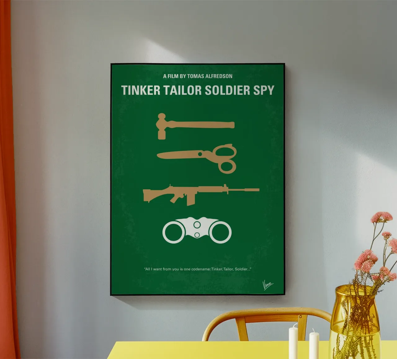 No787 My Tinker Tailor Soldier Spy minimal movie poster plexiglass da Chungkong
