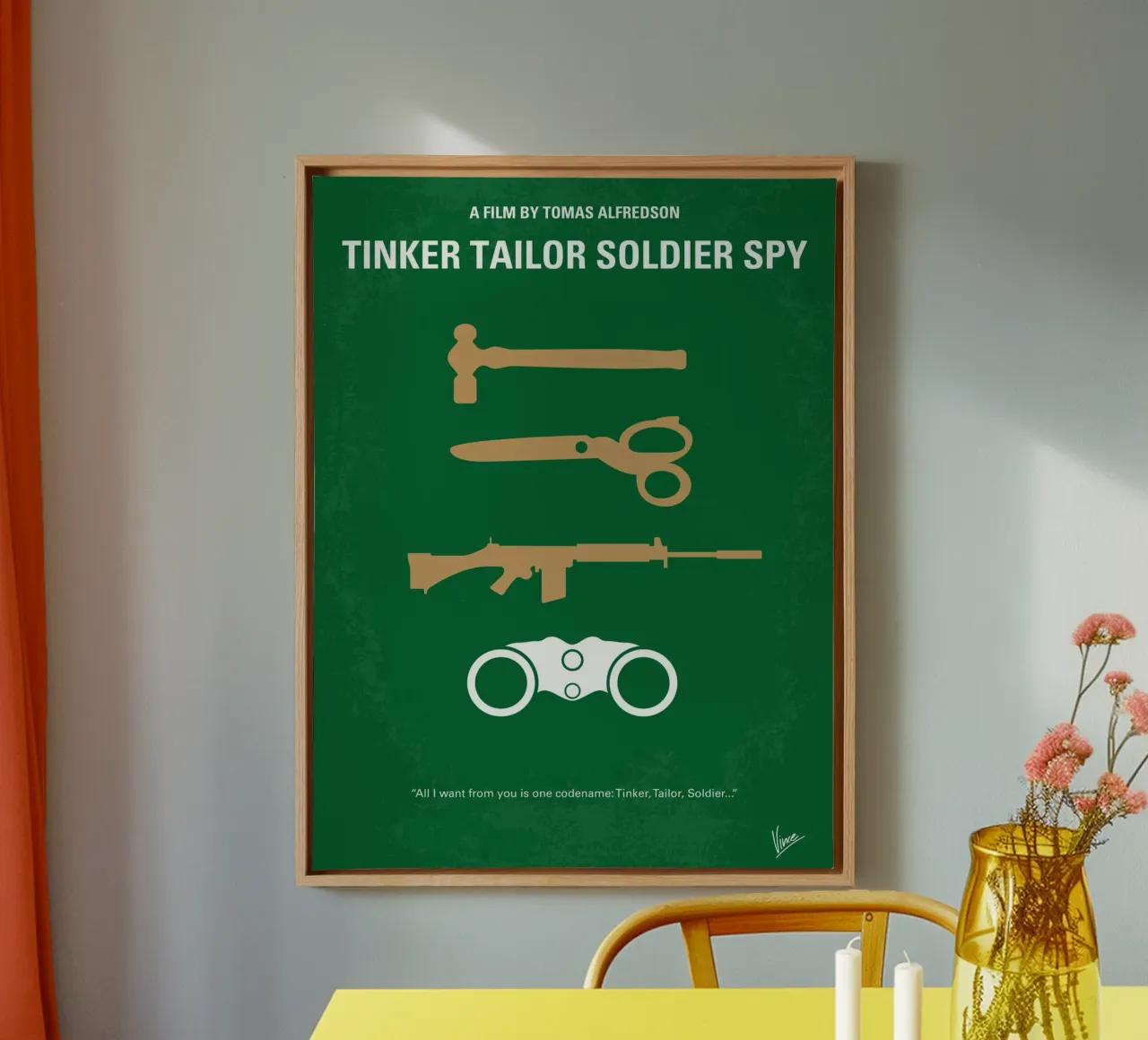 No787 My Tinker Tailor Soldier Spy minimal movie poster canvas van Chungkong