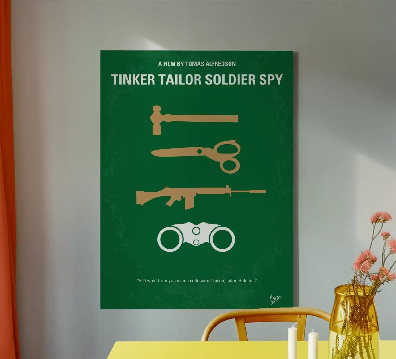 No787 My Tinker Tailor Soldier Spy minimal movie poster canvas van Chungkong