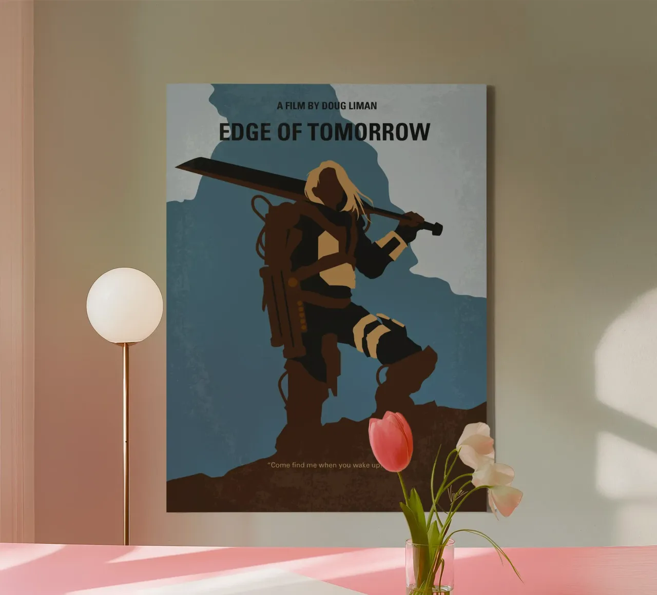 No790 My Edge of Tomorrow minimal movie poster tela con Cornice a cassetta da Chungkong