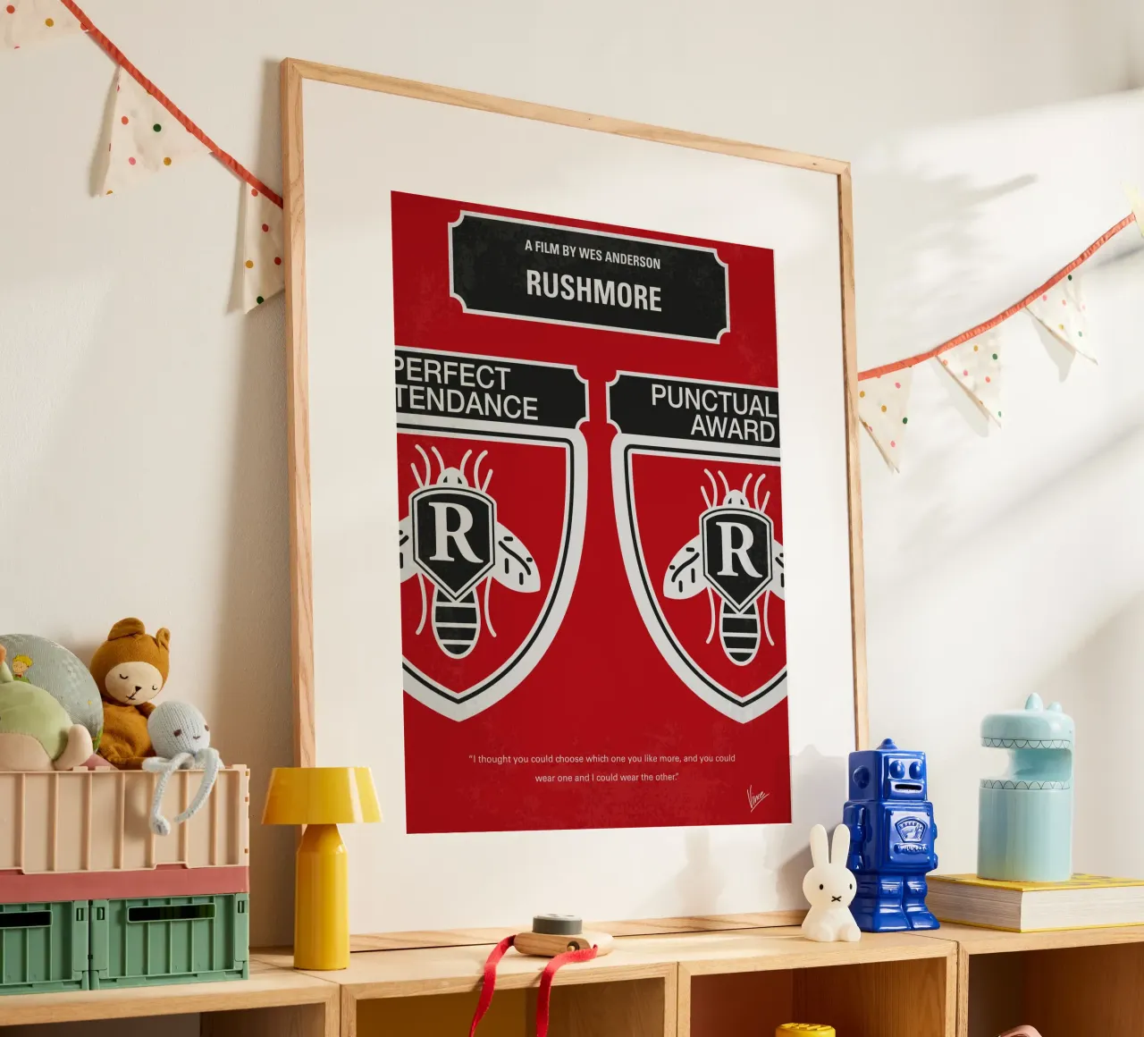 No791 My Rushmore minimal movie poster poster con telaio in alluminio da Chungkong